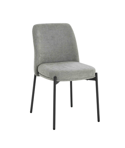 Arden Set of 2 Light Grey Textured Fabric Bar Stools