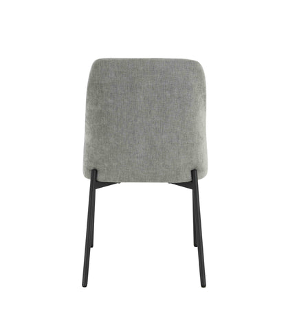 Arden Set of 2 Light Grey Textured Fabric Dining Chairs Bar Stool | Bali & Blue