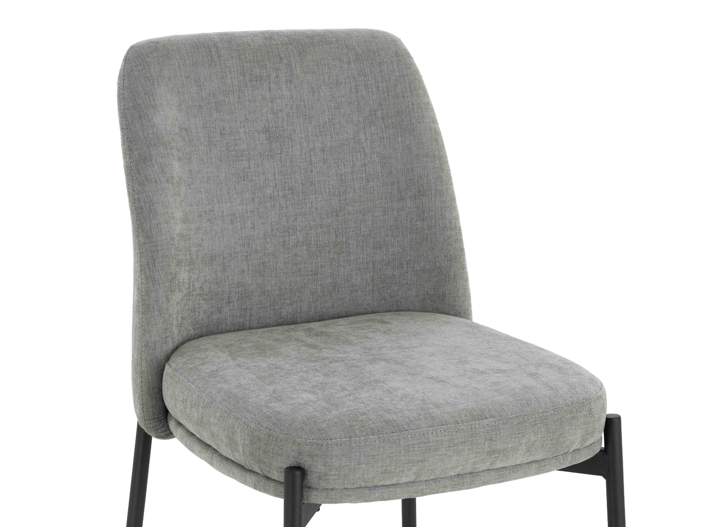 Arden Set of 2 Light Grey Textured Fabric Bar Stools