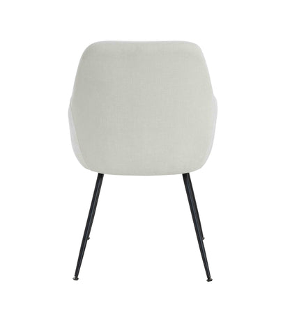 Arden Set of 2 Light Beige Fabric Dining Chairs with Arms