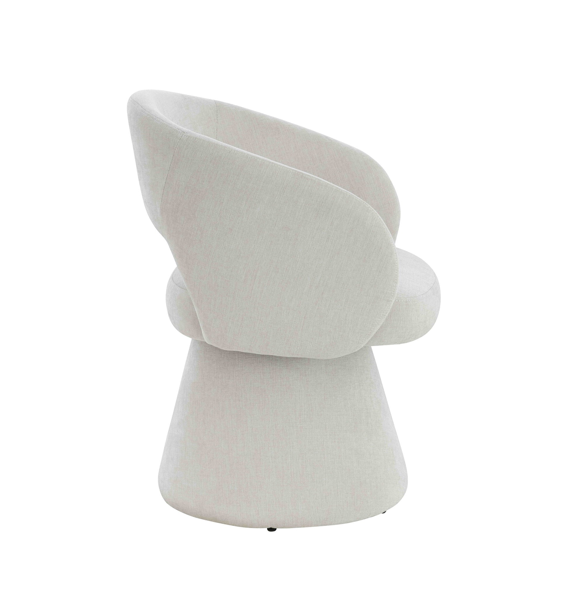 Arden Textured Beige Fabric Curved Accent Dining Chair | Bali & Blue