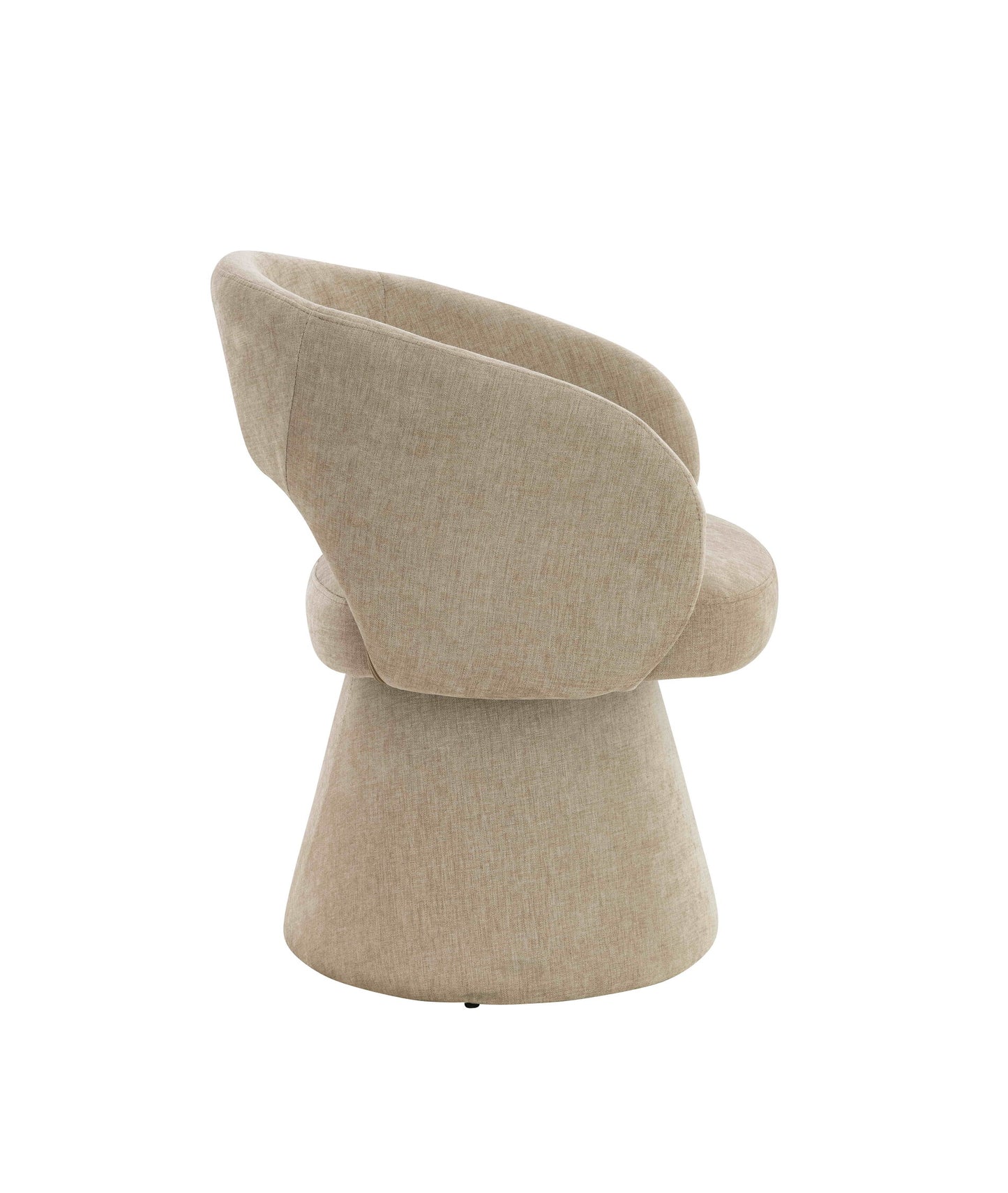 Arden Stone Fabric Curved Dining Chair