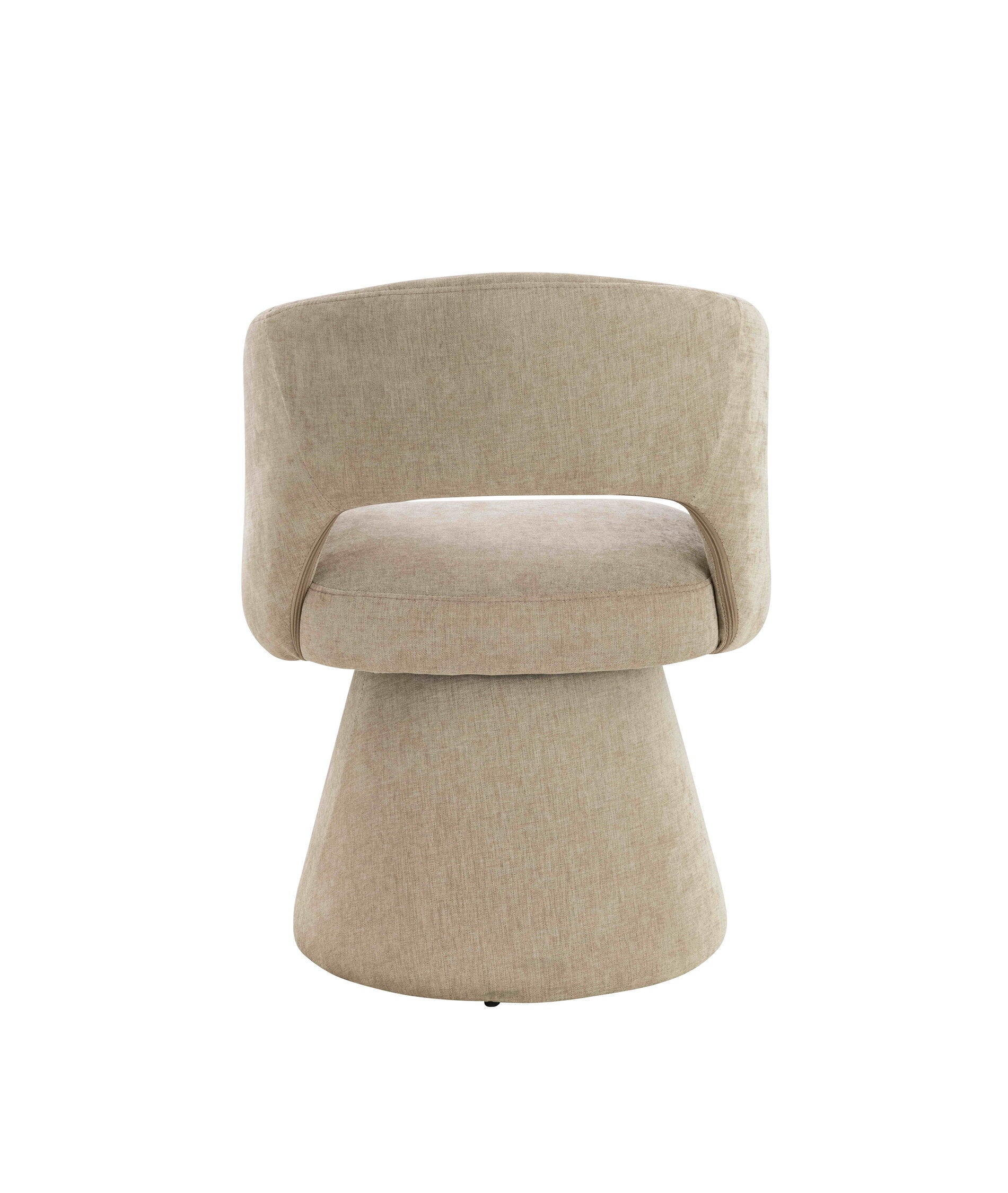 Arden Stone Fabric Curved Accent Dining Chair | Bali & Blue