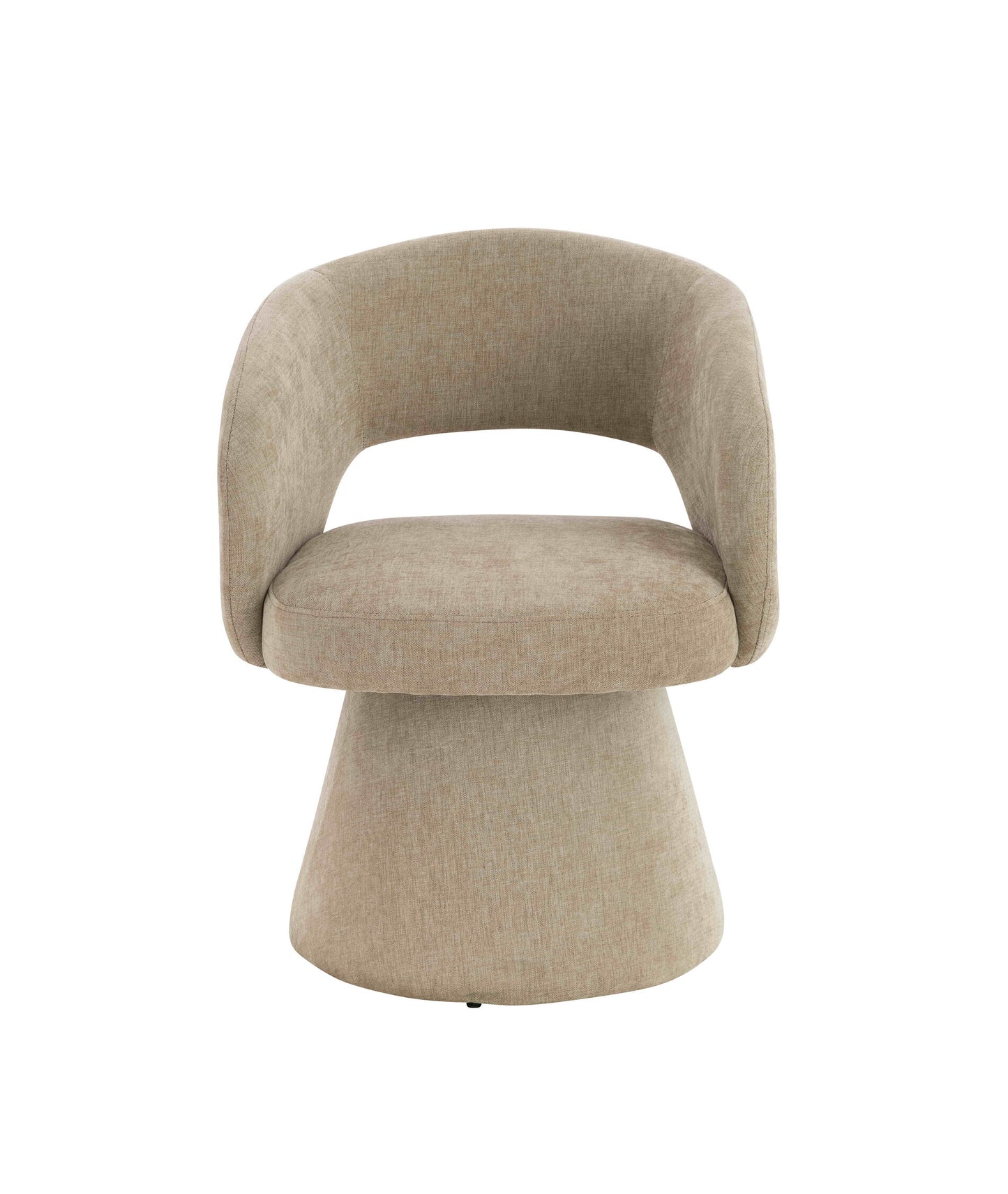 Arden Stone Fabric Curved Dining Chair