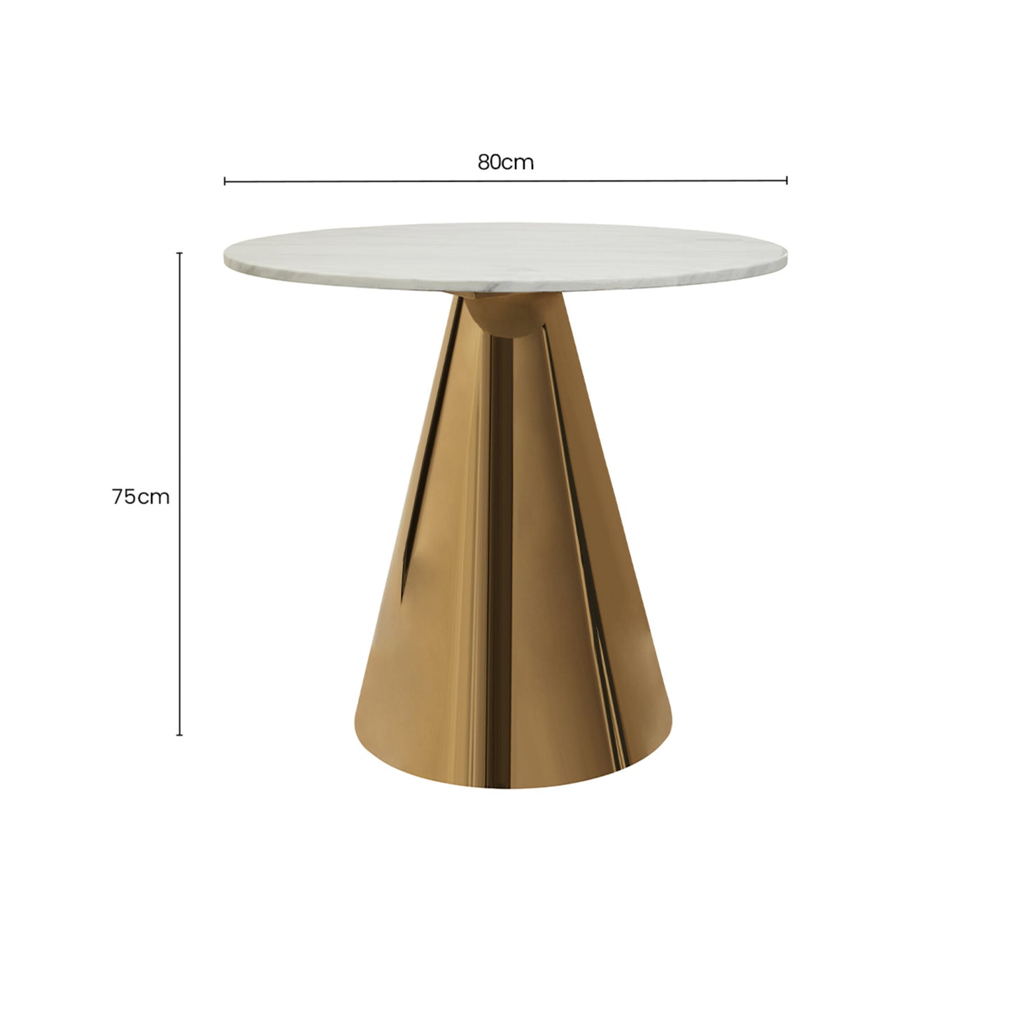 Dahlia White Marble Top Dining Table