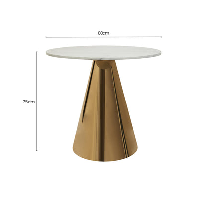 Dahlia White Marble Top Dining Table