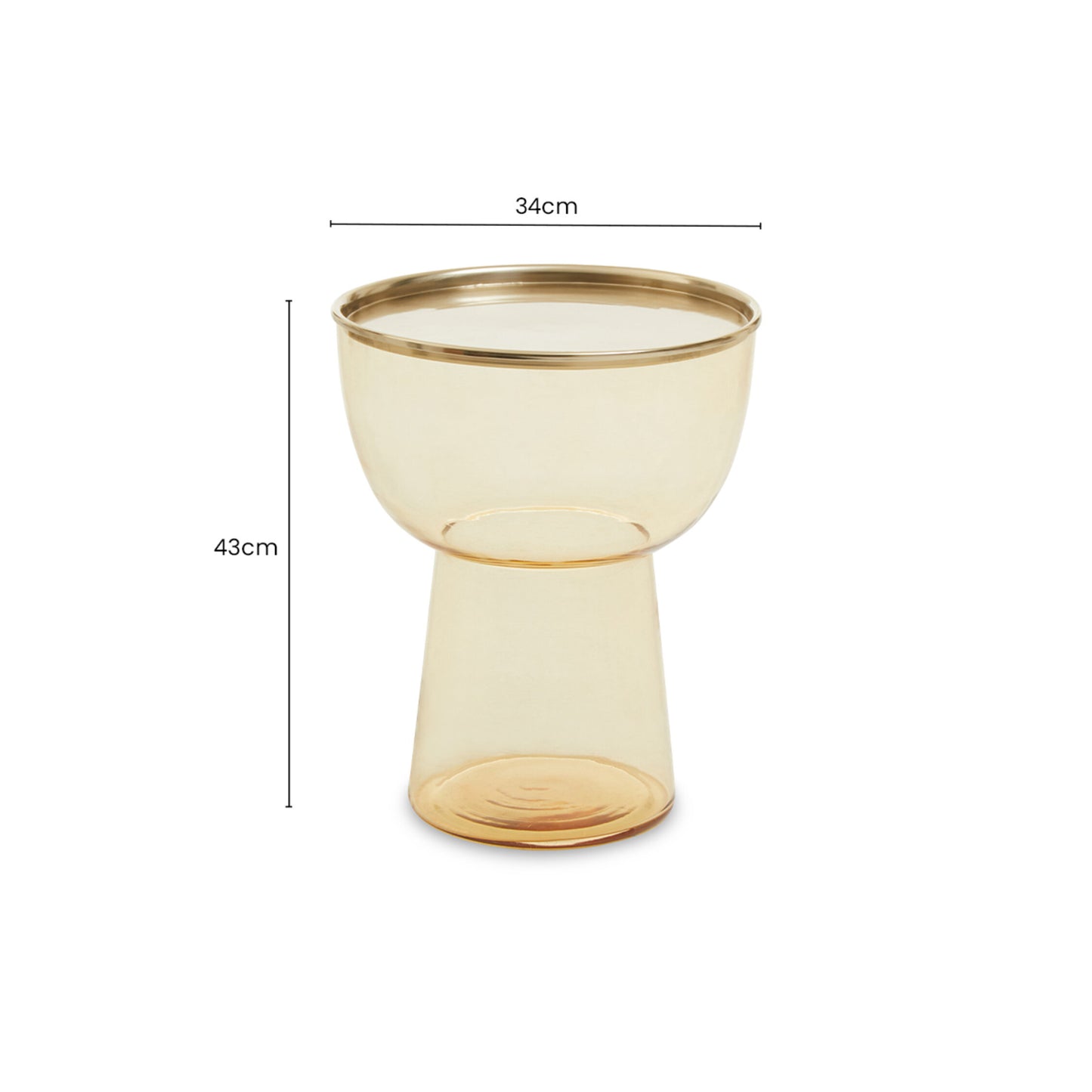 Vogue Amber Glass Side Table