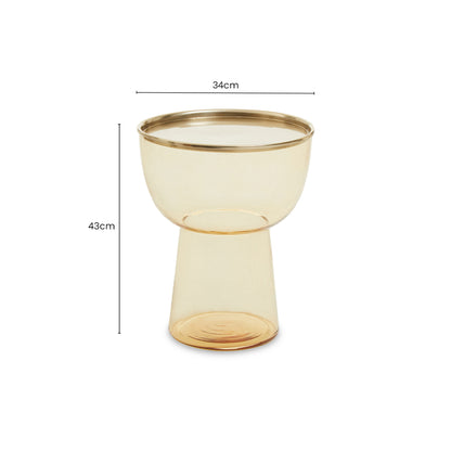 Vogue Amber Glass Side Table