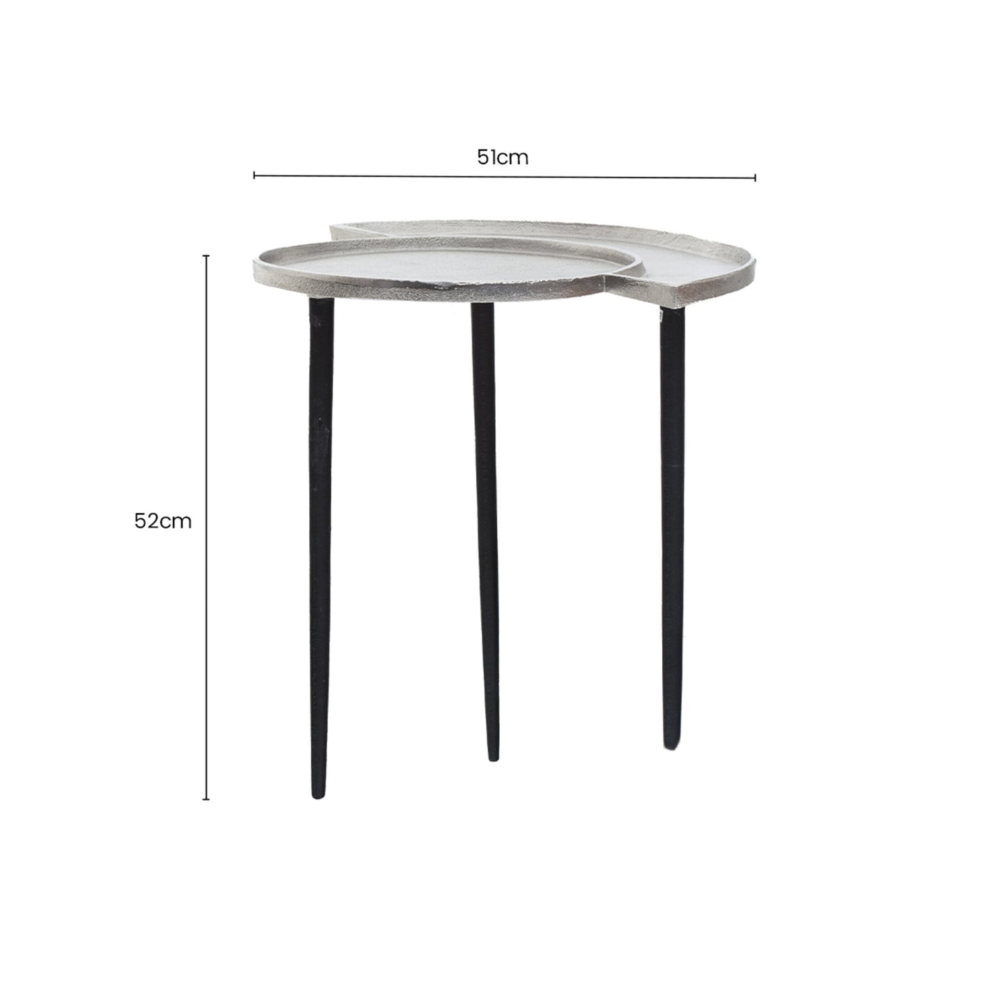Arden Silver Top Side Table