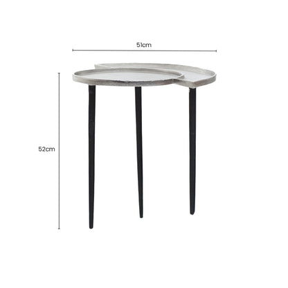 Arden Silver Top Side Table