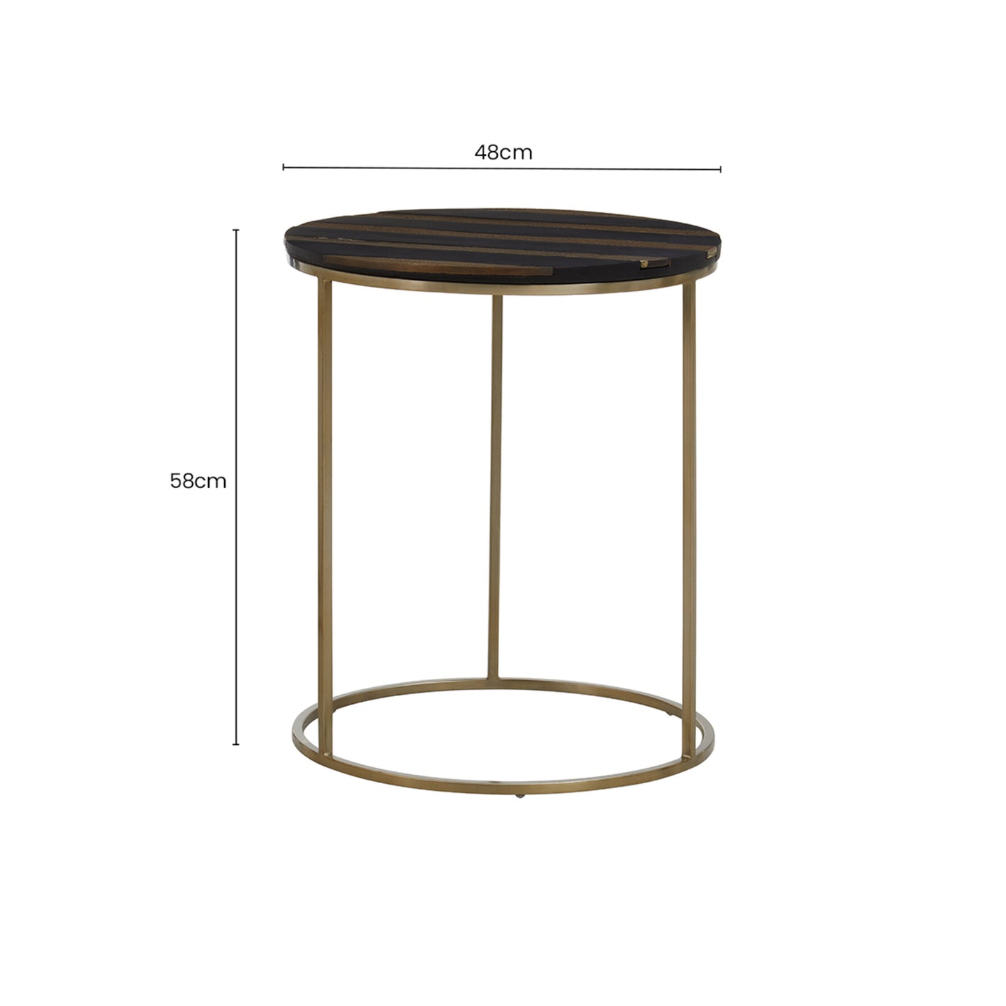 Hector Black And Gold Side Table