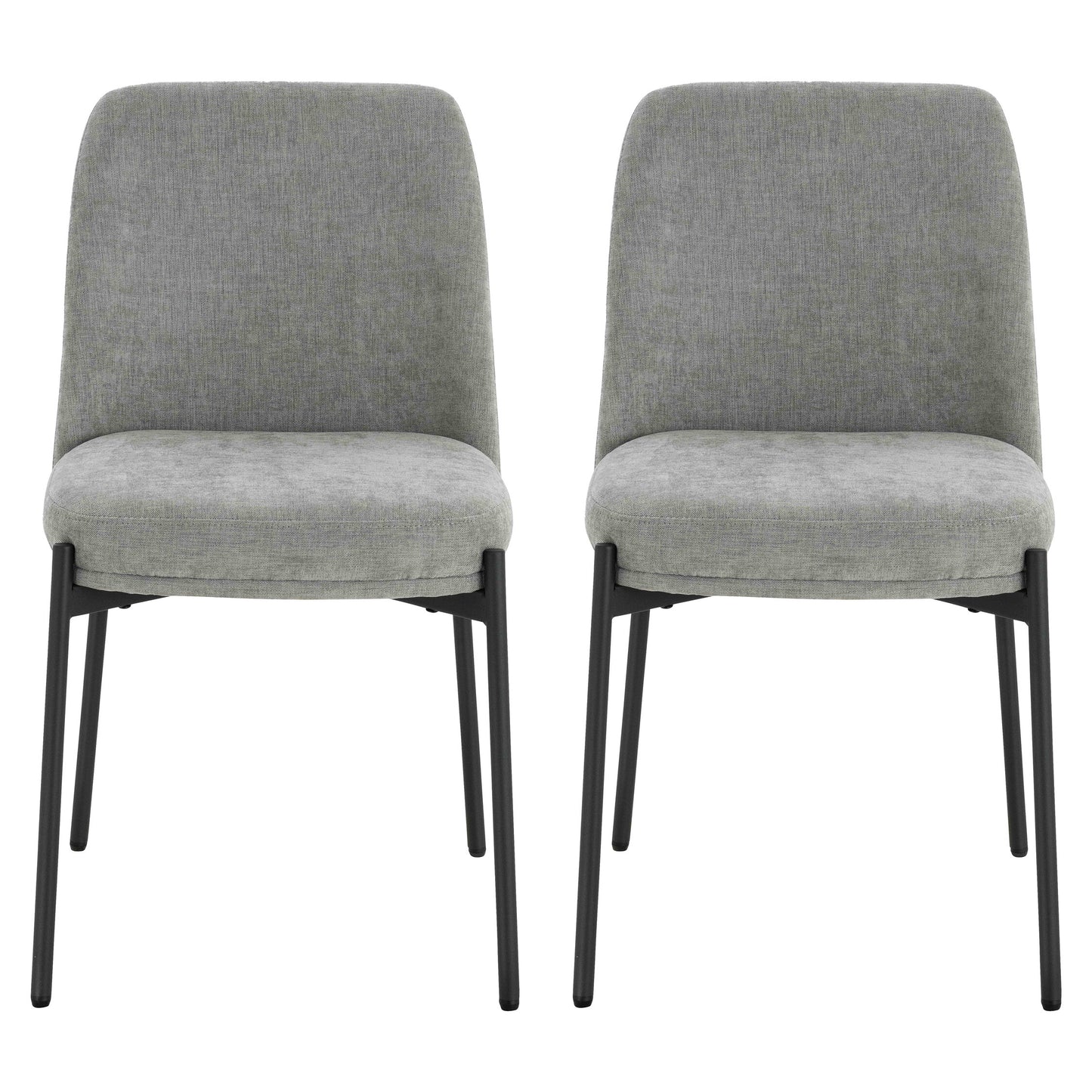 Arden Set of 2 Light Grey Textured Fabric Bar Stools