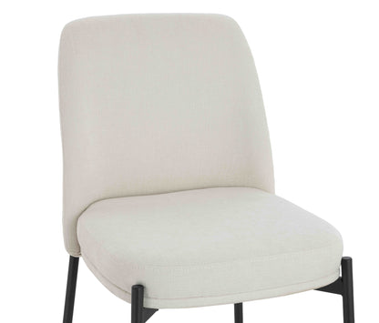 Arden Set of 2 Light Beige Textured Fabric Bar Stools