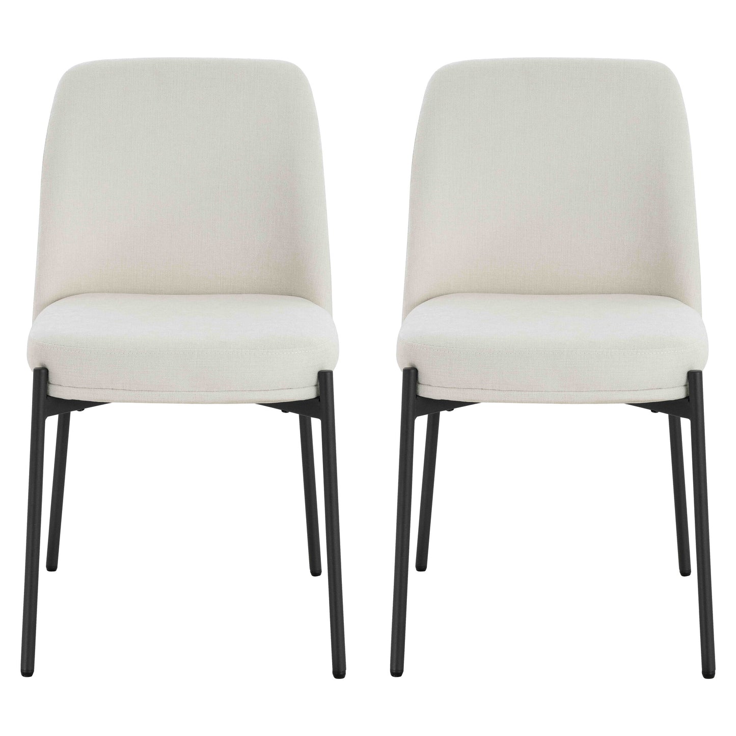 Arden Set of 2 Light Beige Textured Fabric Bar Stools