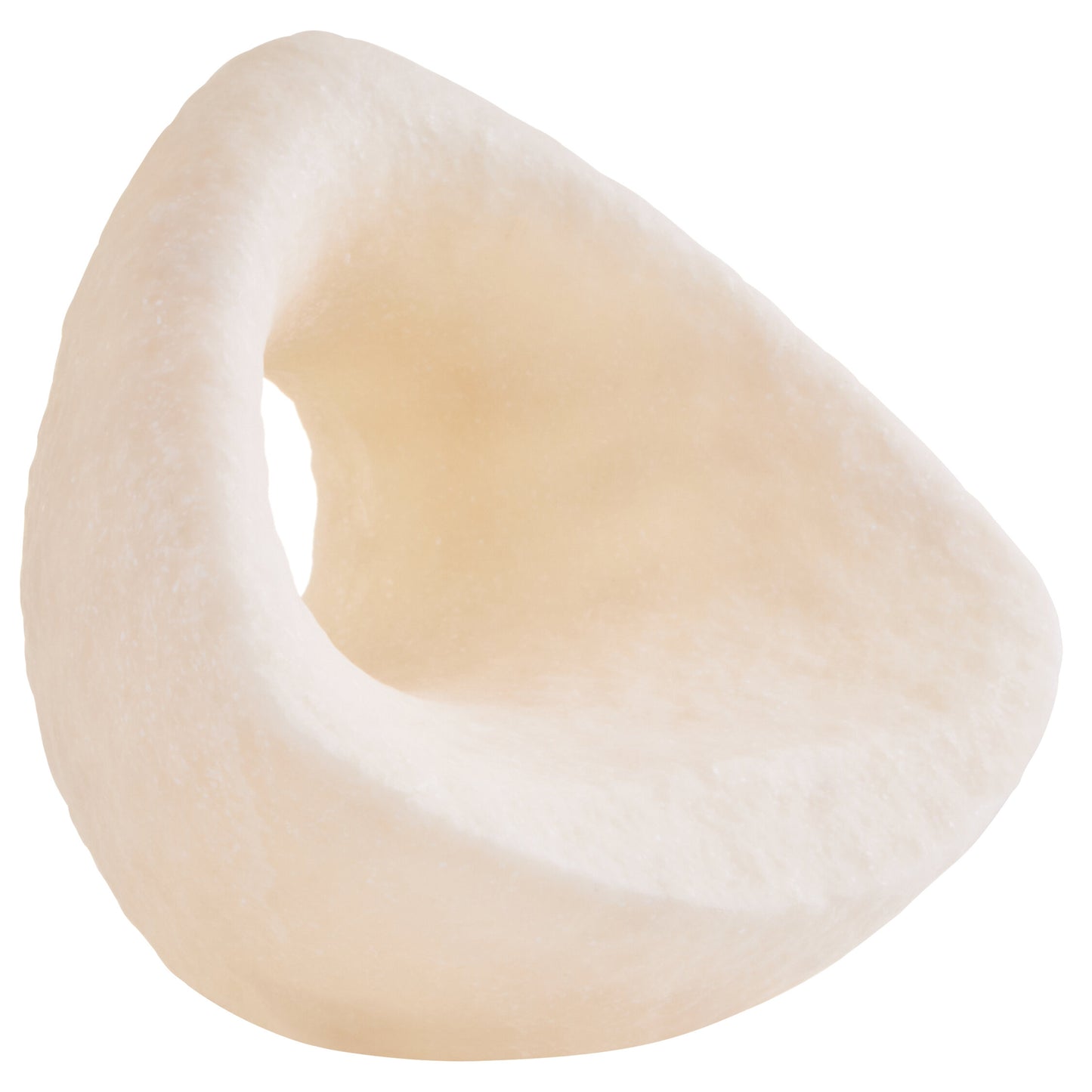 Mykonos Cream Textured Geometric Sculpture