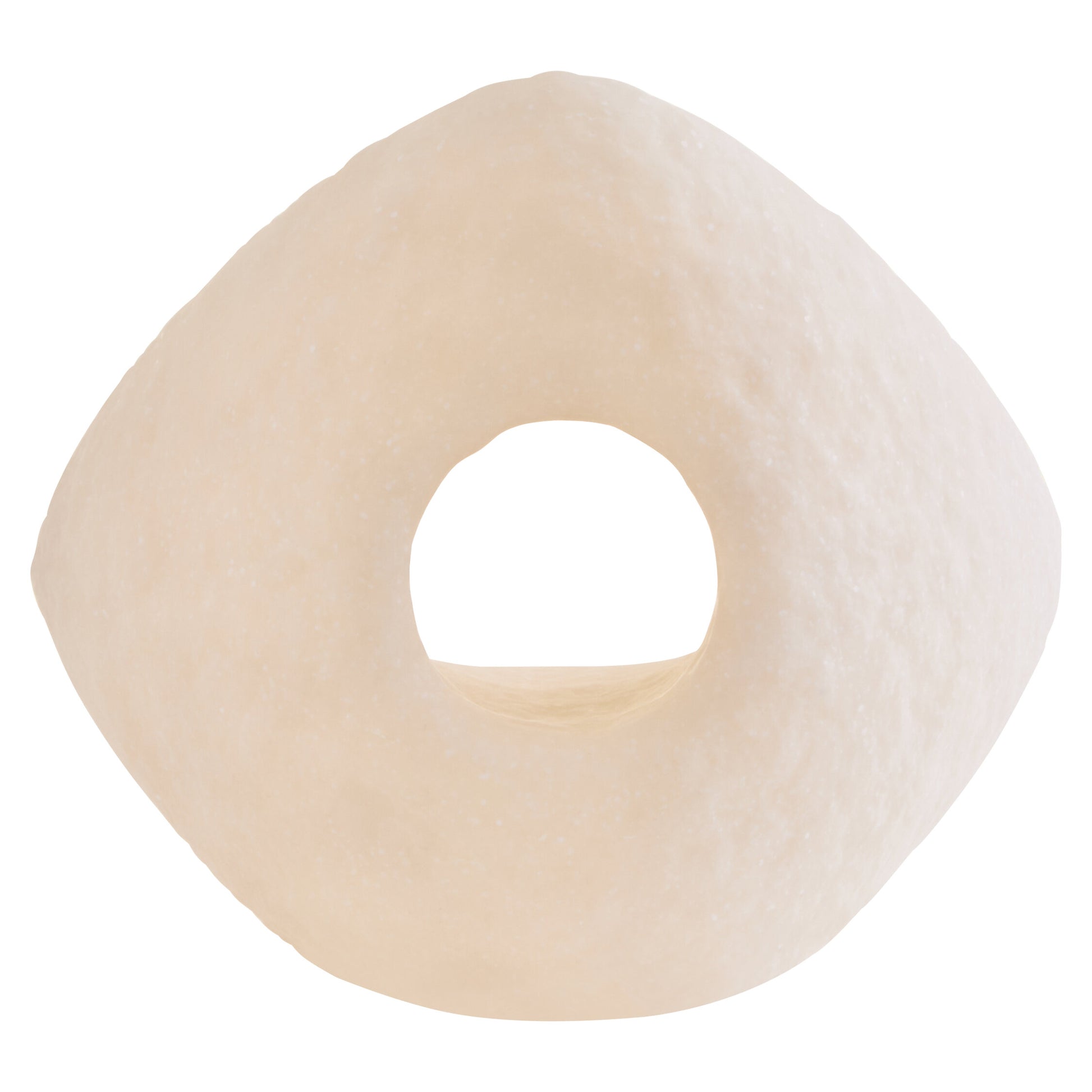 Mykonos Cream Textured Geometric Sculpture Ornament | Bali & Blue