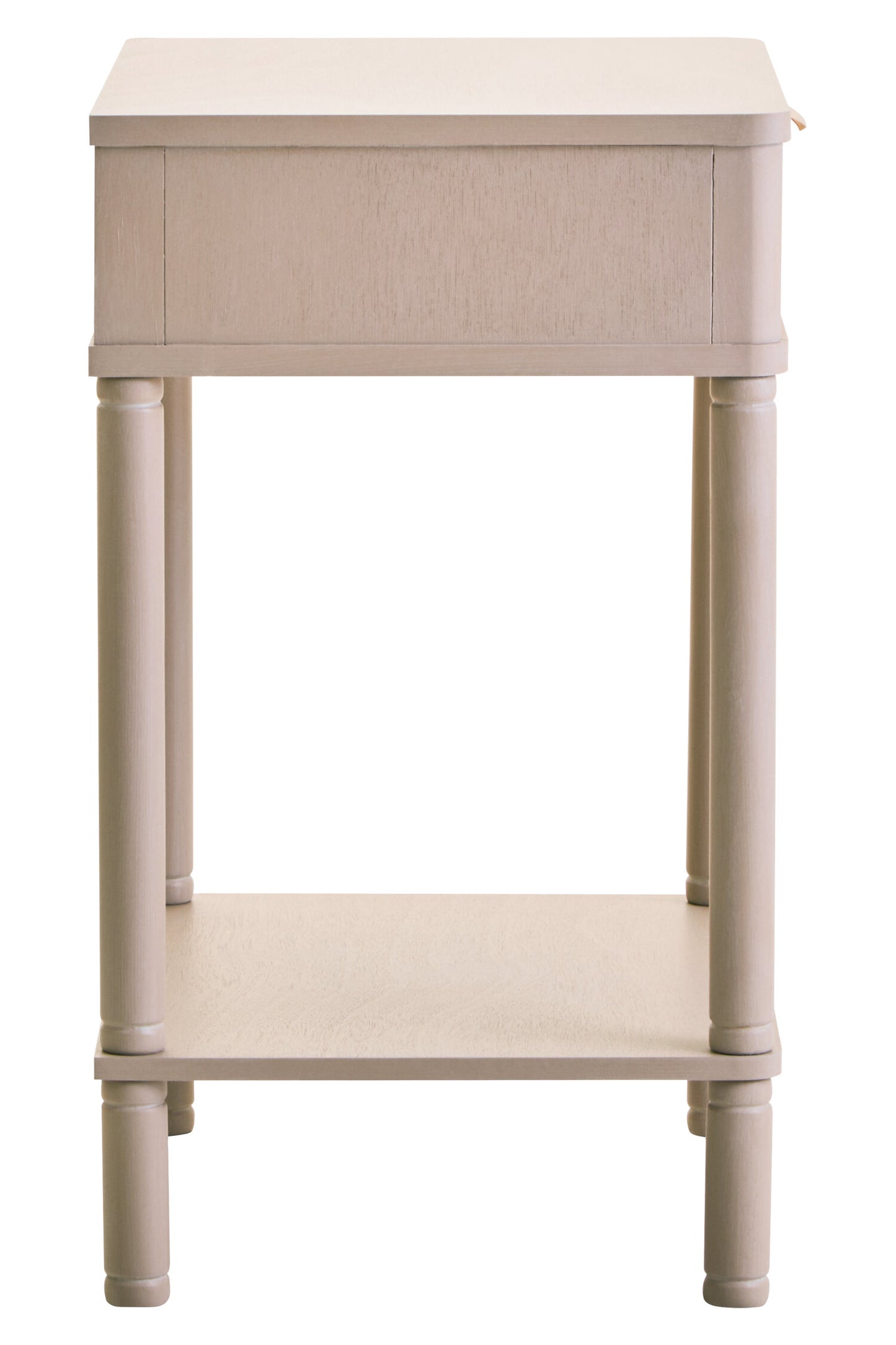 Cambridge One Drawer Reed Detail Taupe Wood Side Table
