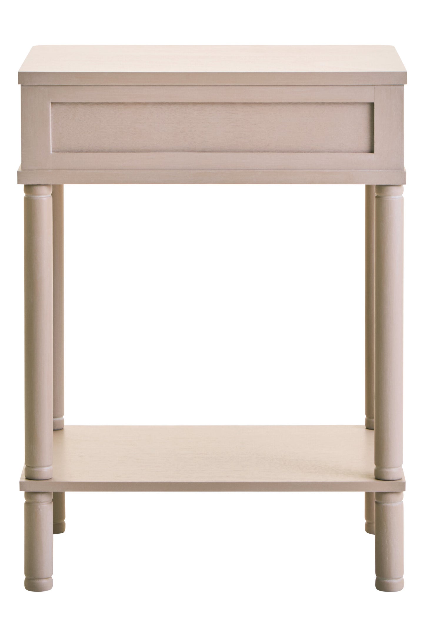 Cambridge One Drawer Reed Detail Taupe Wood Side Table