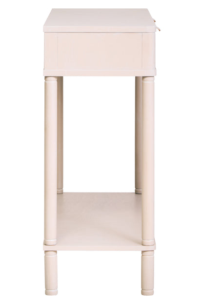 Cambridge 2 Drawer Reed Detail Taupe Wood Console Table