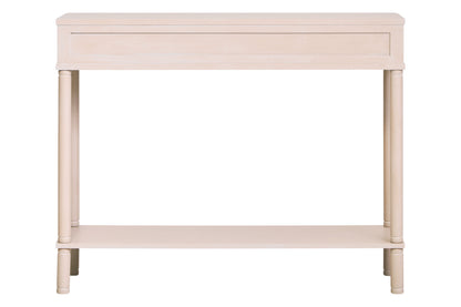 Cambridge 2 Drawer Reed Detail Taupe Wood Console Table