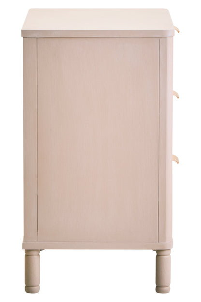 Cambridge Reed Detail Taupe Finish Three Drawer Chest