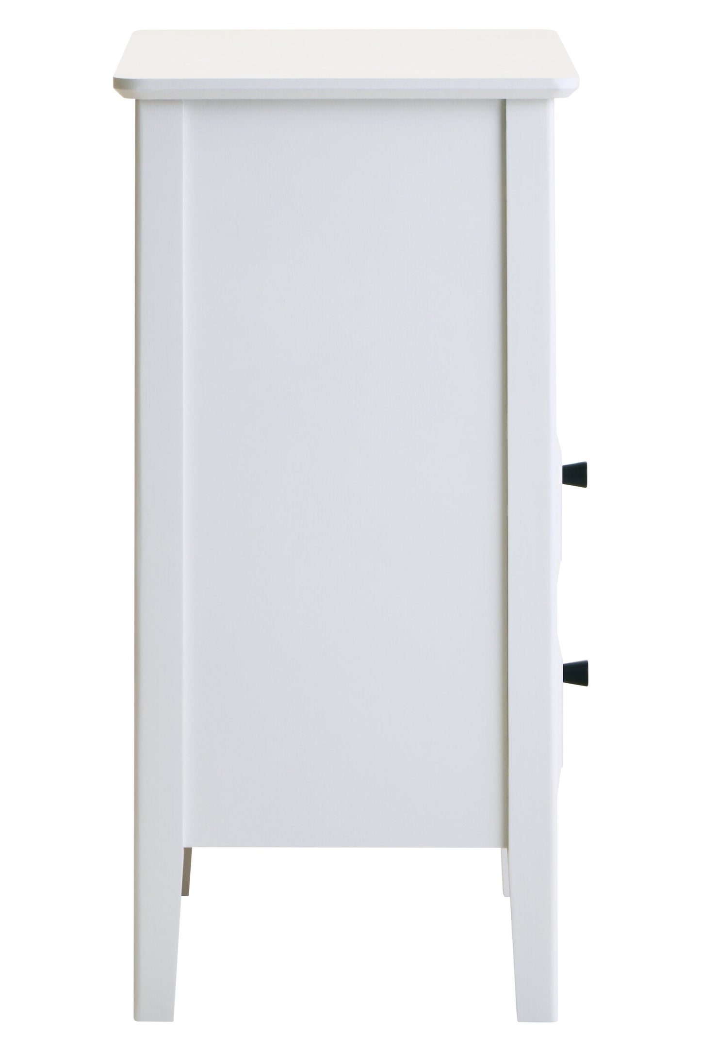 Cambridge Industrial White 2-Drawer Wooden Bedside