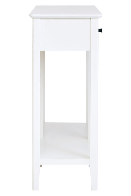 Cambridge Industrial White 2-Drawer Wooden Console Table
