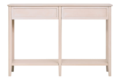 Cambridge Two Drawer Taupe Wooden Console Table | Bali & Blue
