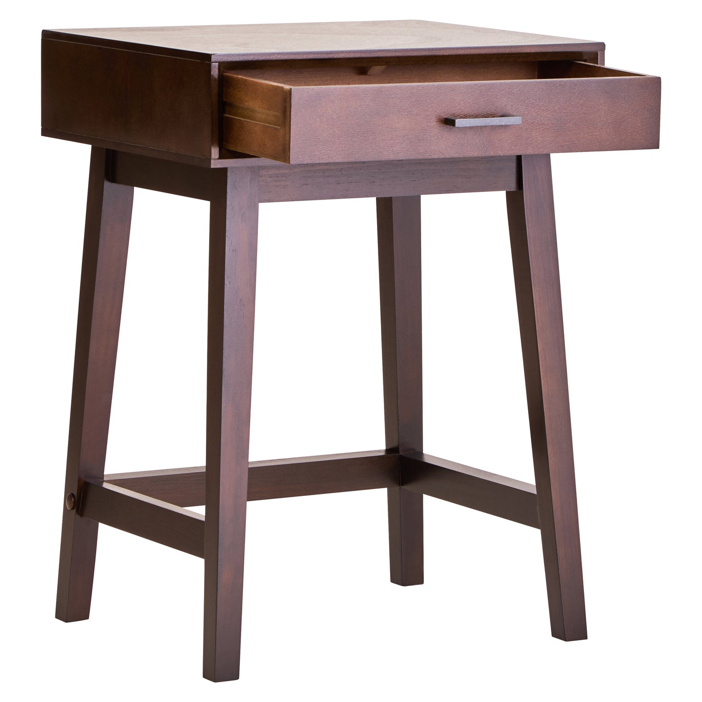 Cambridge One Drawer Walnut Wood Finish Side Table