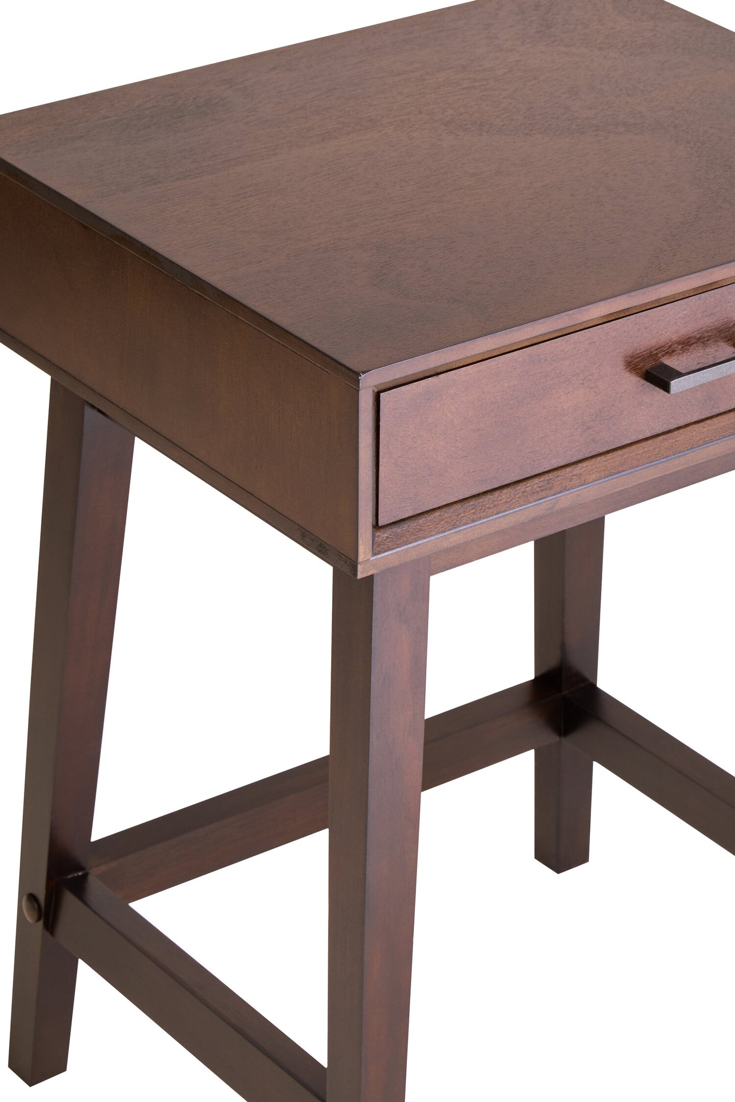 Cambridge One Drawer Walnut Wood Finish Side Table