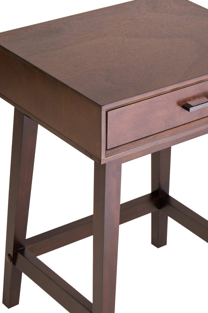 Cambridge One Drawer Walnut Wood Finish Side Table