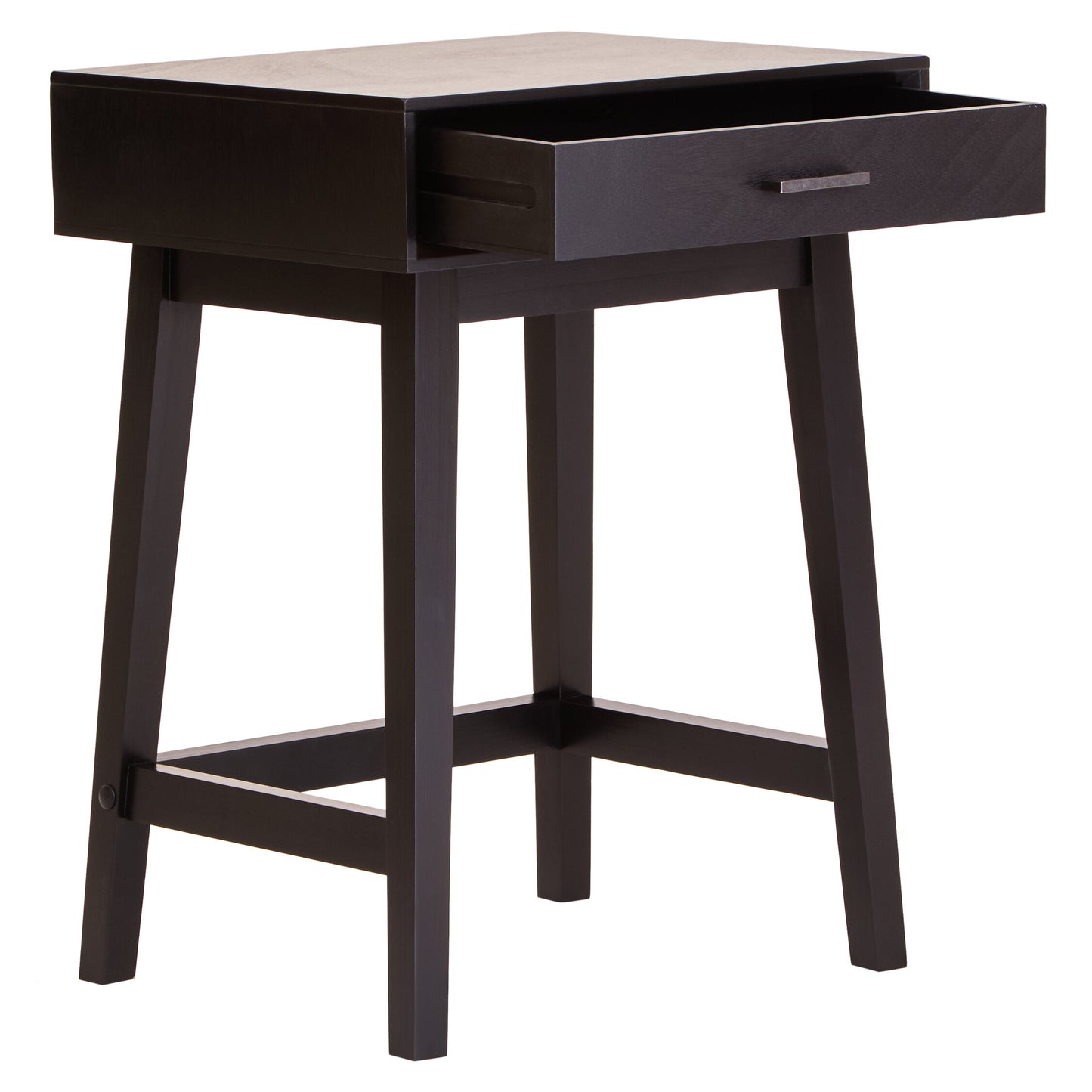 Cambridge Industrial Black 1-Drawer Wooden Bedside