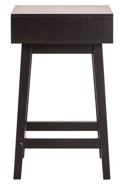 Cambridge Industrial Black 1-Drawer Wooden Bedside