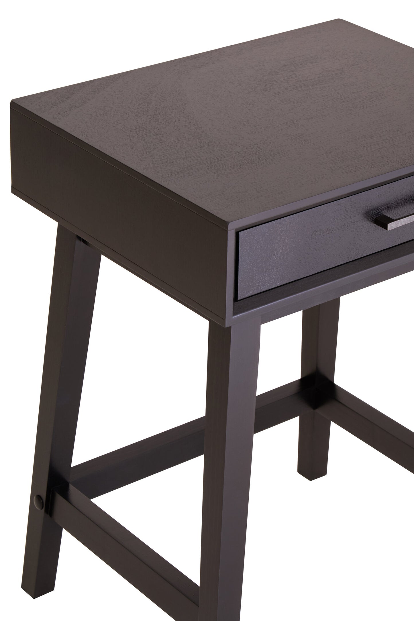 Cambridge Industrial Black 1-Drawer Wooden Bedside