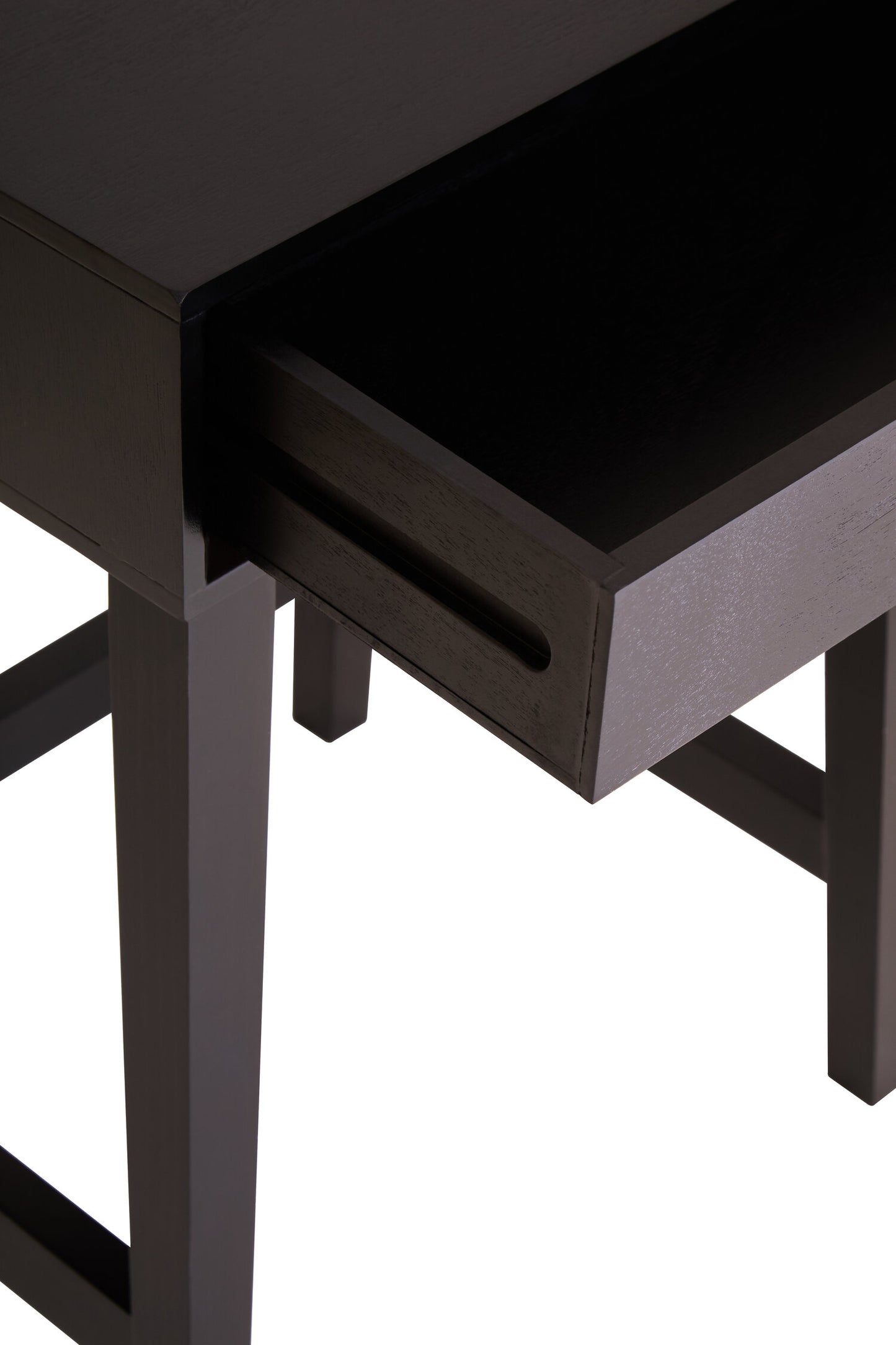 Cambridge Industrial Black 1-Drawer Wooden Bedside