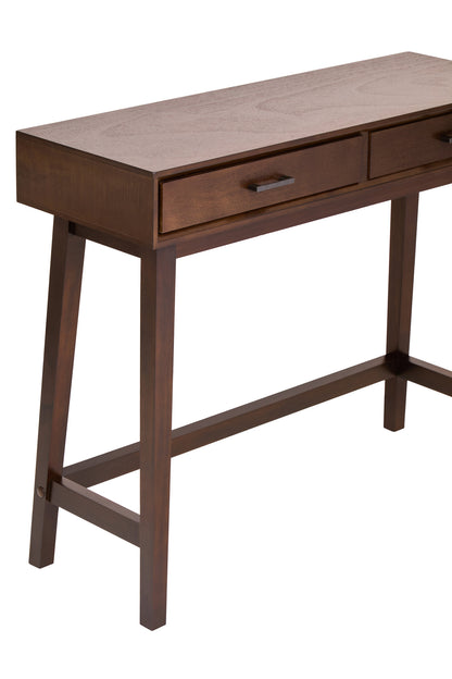 Cambridge 2 Drawer Walnut Finish Wood Console Table