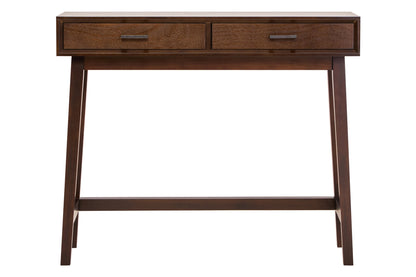 Cambridge 2 Drawer Walnut Finish Wood Console Table