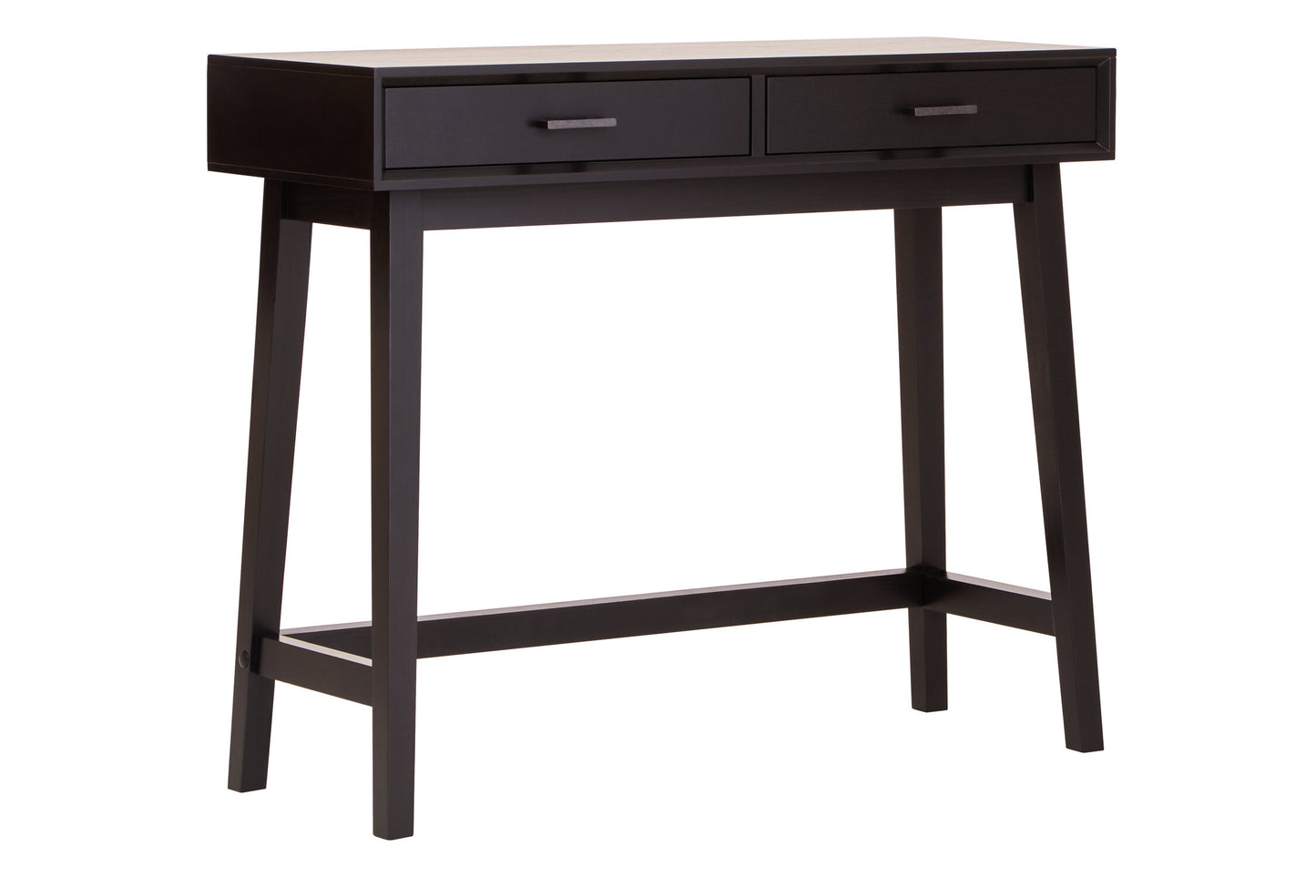Cambridge 2 Drawer Black Wood Finish Console Table