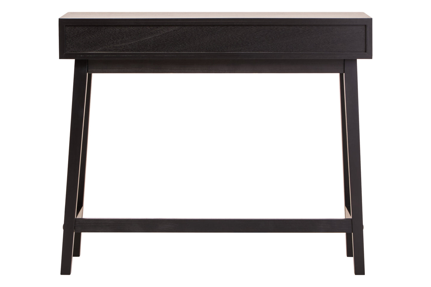Cambridge 2 Drawer Black Wood Finish Console Table