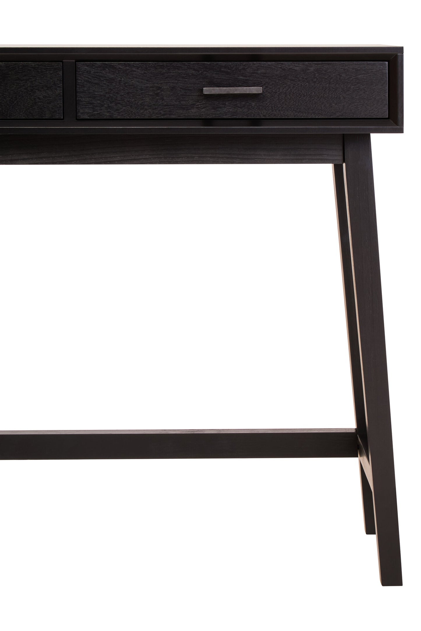 Cambridge 2 Drawer Black Wood Finish Console Table