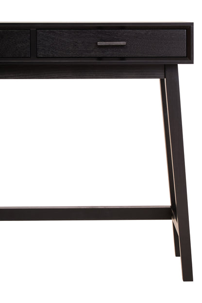 Cambridge 2 Drawer Black Wood Finish Console Table