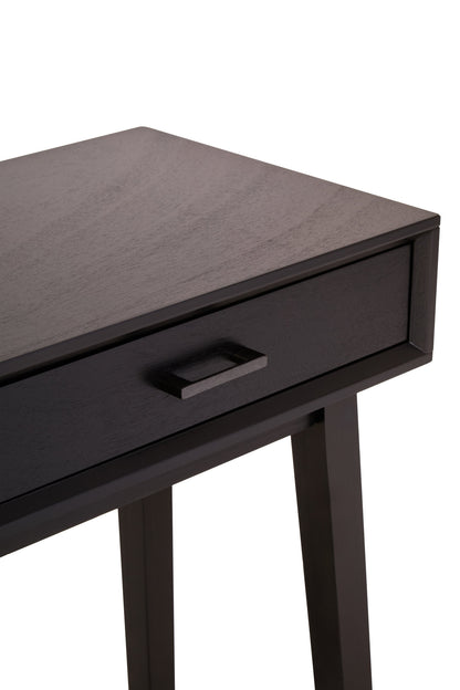 Cambridge 2 Drawer Black Wood Finish Console Table