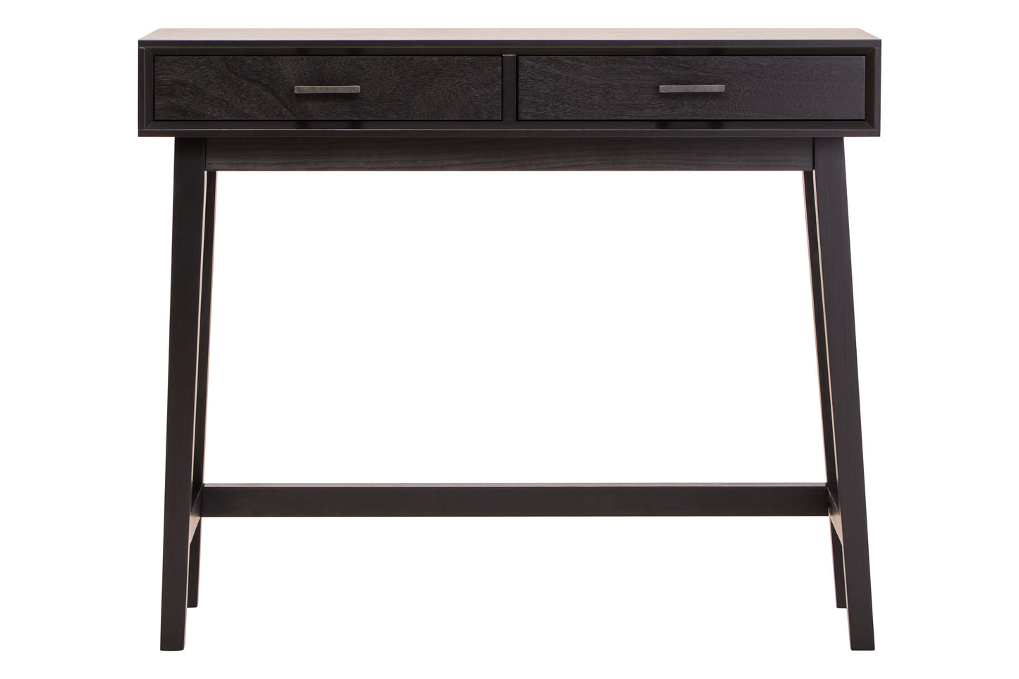 Cambridge 2 Drawer Black Wood Finish Console Table