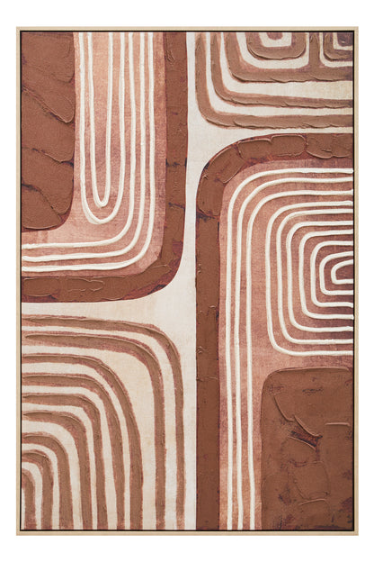 Galleria Earthy Tones Textured Abstract Wall Art | Bali & Blue