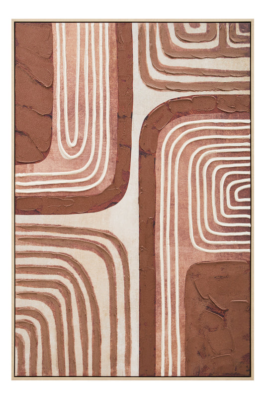 Galleria Earthy Tones Textured Abstract Wall Art | Bali & Blue