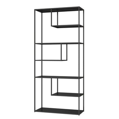 Rydal Black Metal Multi Tier Shelving Unit Bookcase | Bali & Blue