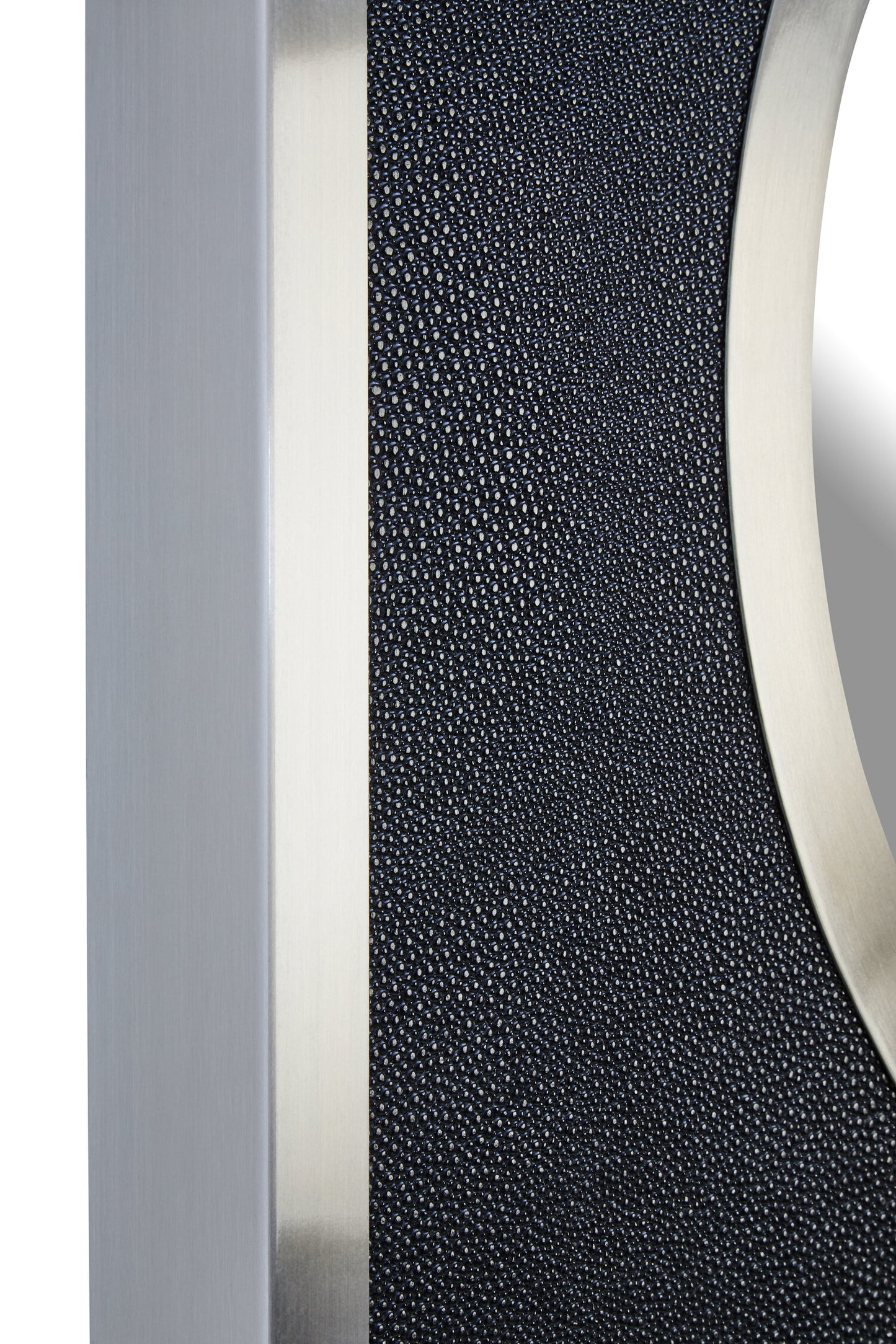 Madonnna Black Shagreen Silver Modern Wall Mirror