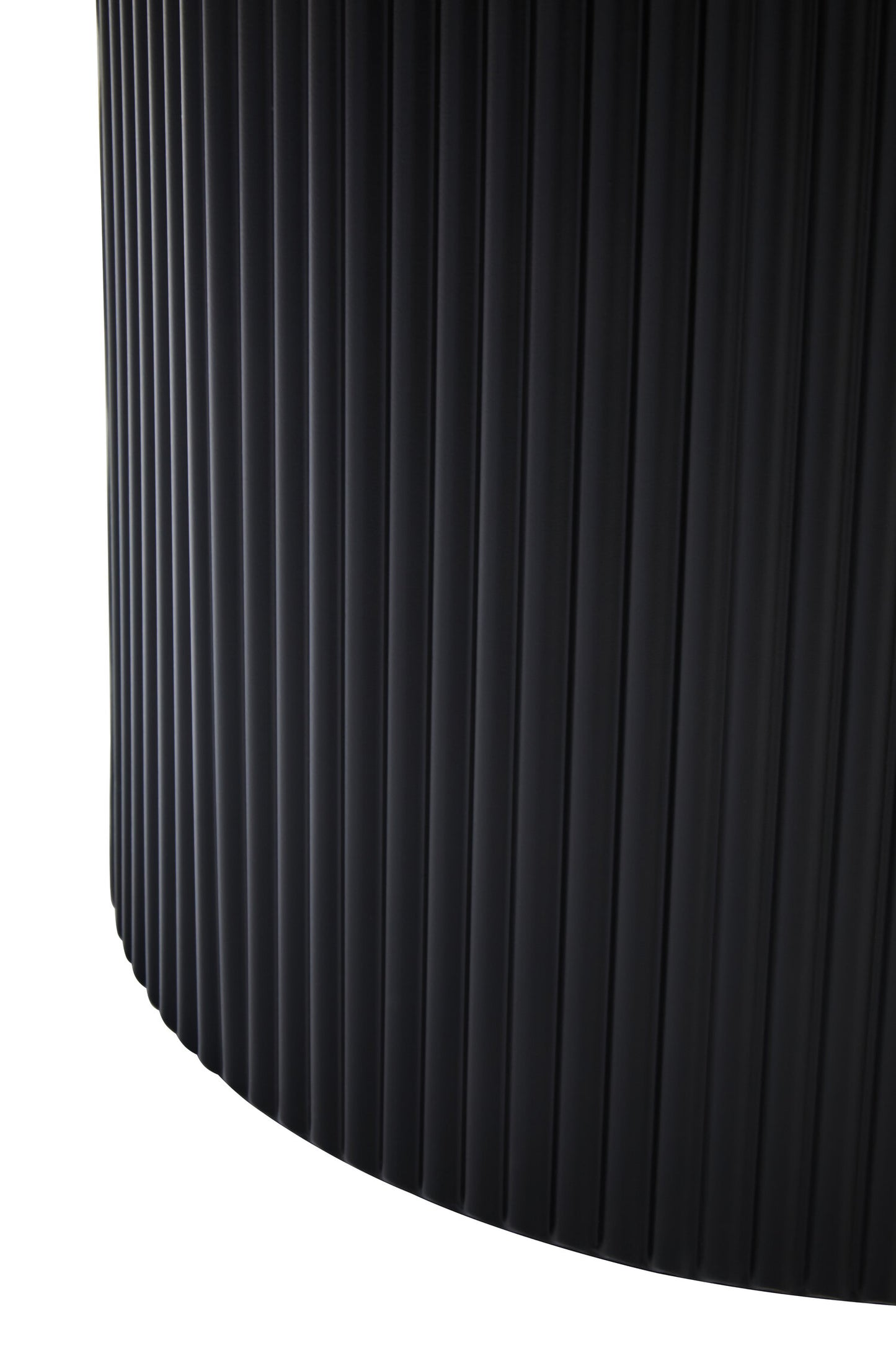 Aramis Black Metal Round Ridge Detail Coffee Table