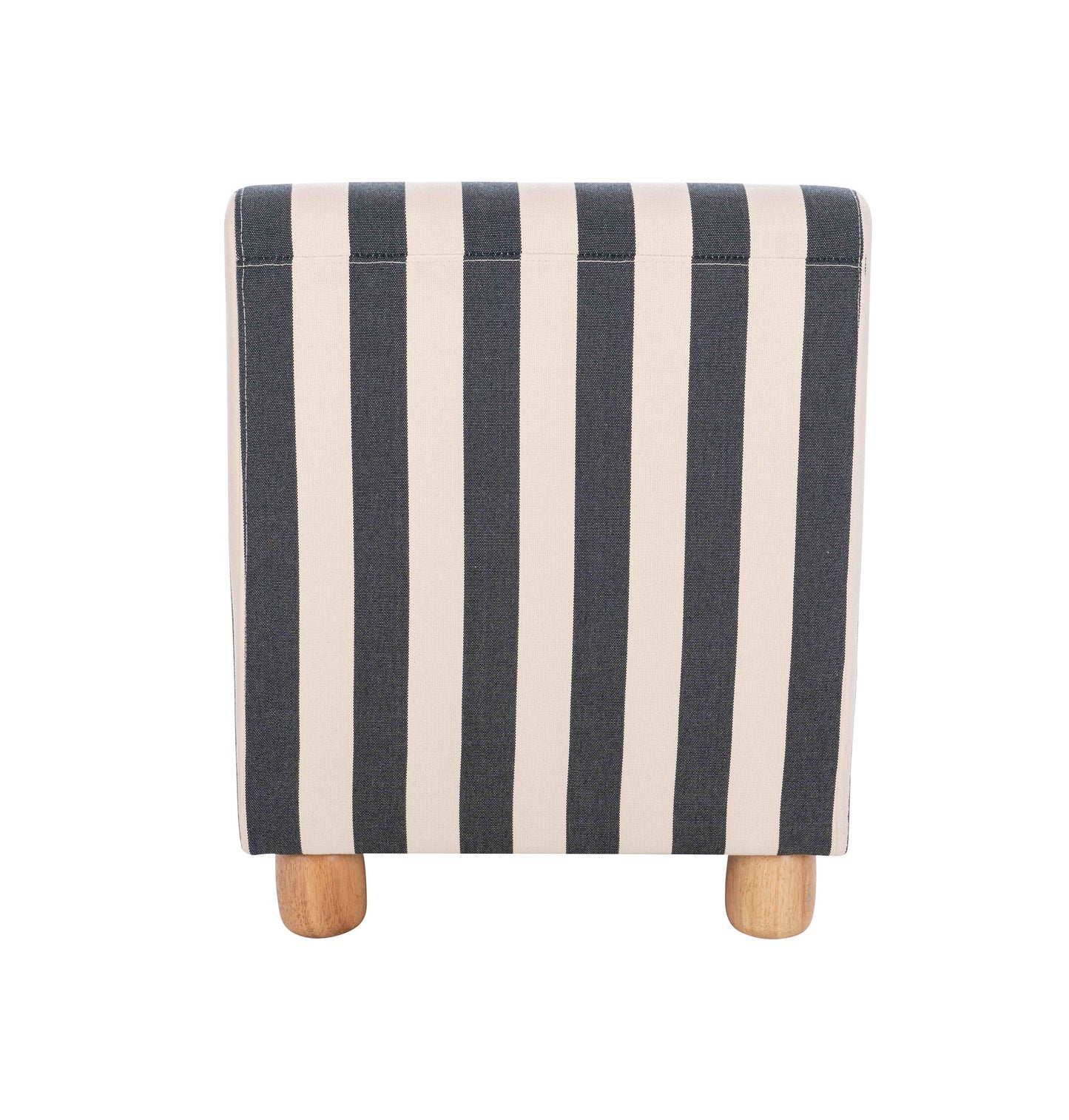 Mode Black and White Stripe Armless Chair with Wooden Feet Armchair | Bali & Blue