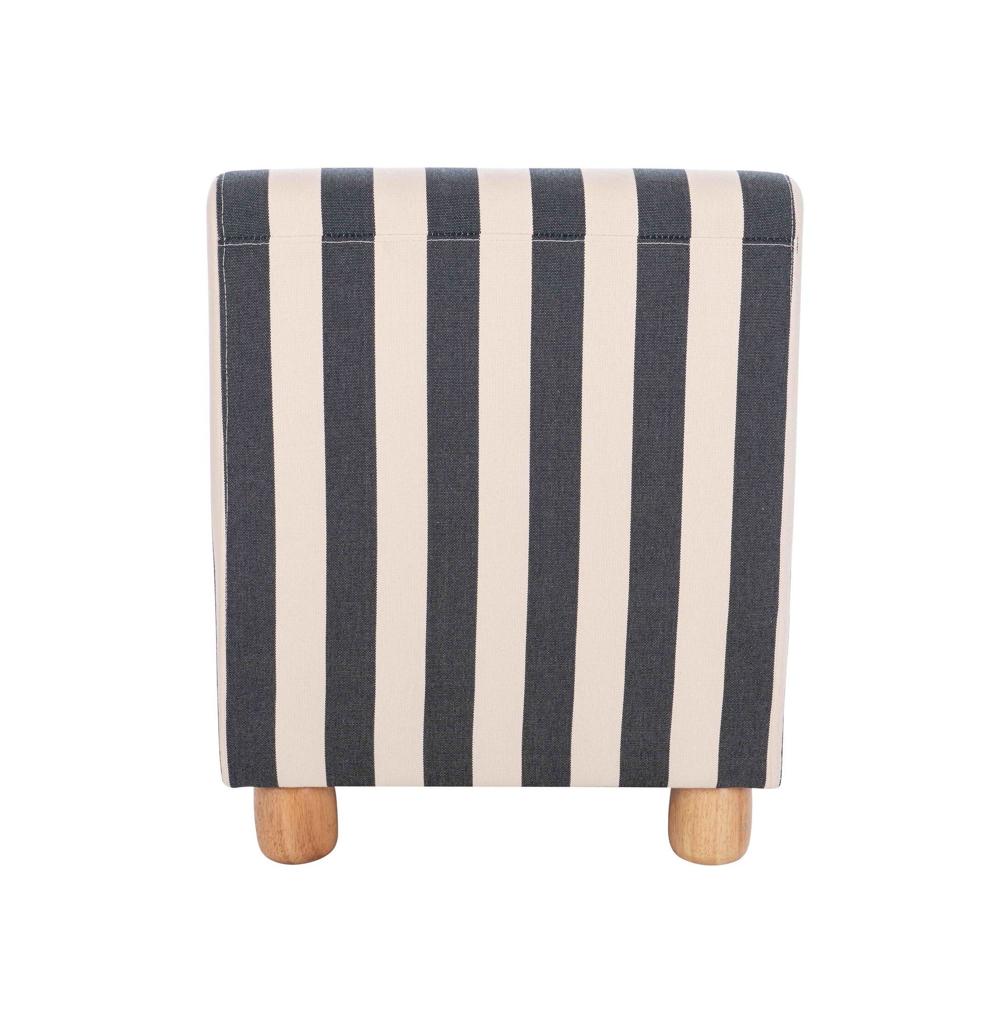 Mode Black and White Stripe Armless Chair with Wooden Feet Armchair | Bali & Blue